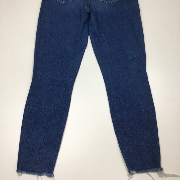 PAIGE Denim 5 Pocket Tawnie Destructed Wash Hoxton Ankle Raw Edge Hem Jeans - Picture 13 of 13